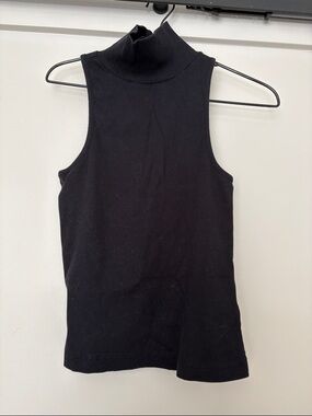 Maeve Black Sleeveless Turtleneck Tank